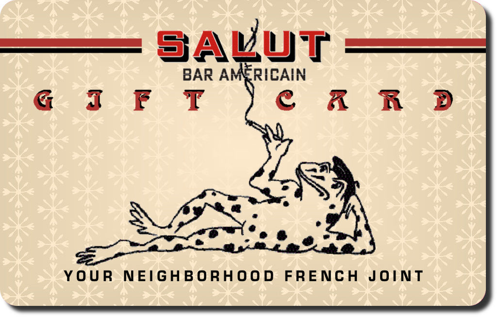 Salut Bar Americain Gift Card Parasole Restaurants